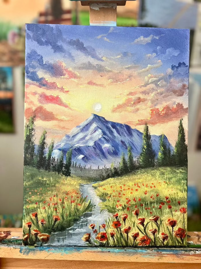 mountain landscape painting