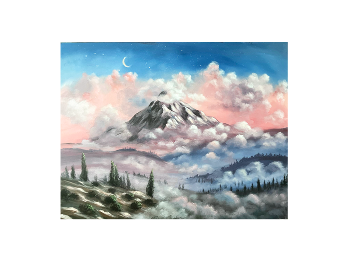 Above The Clouds - Original acrylic painting