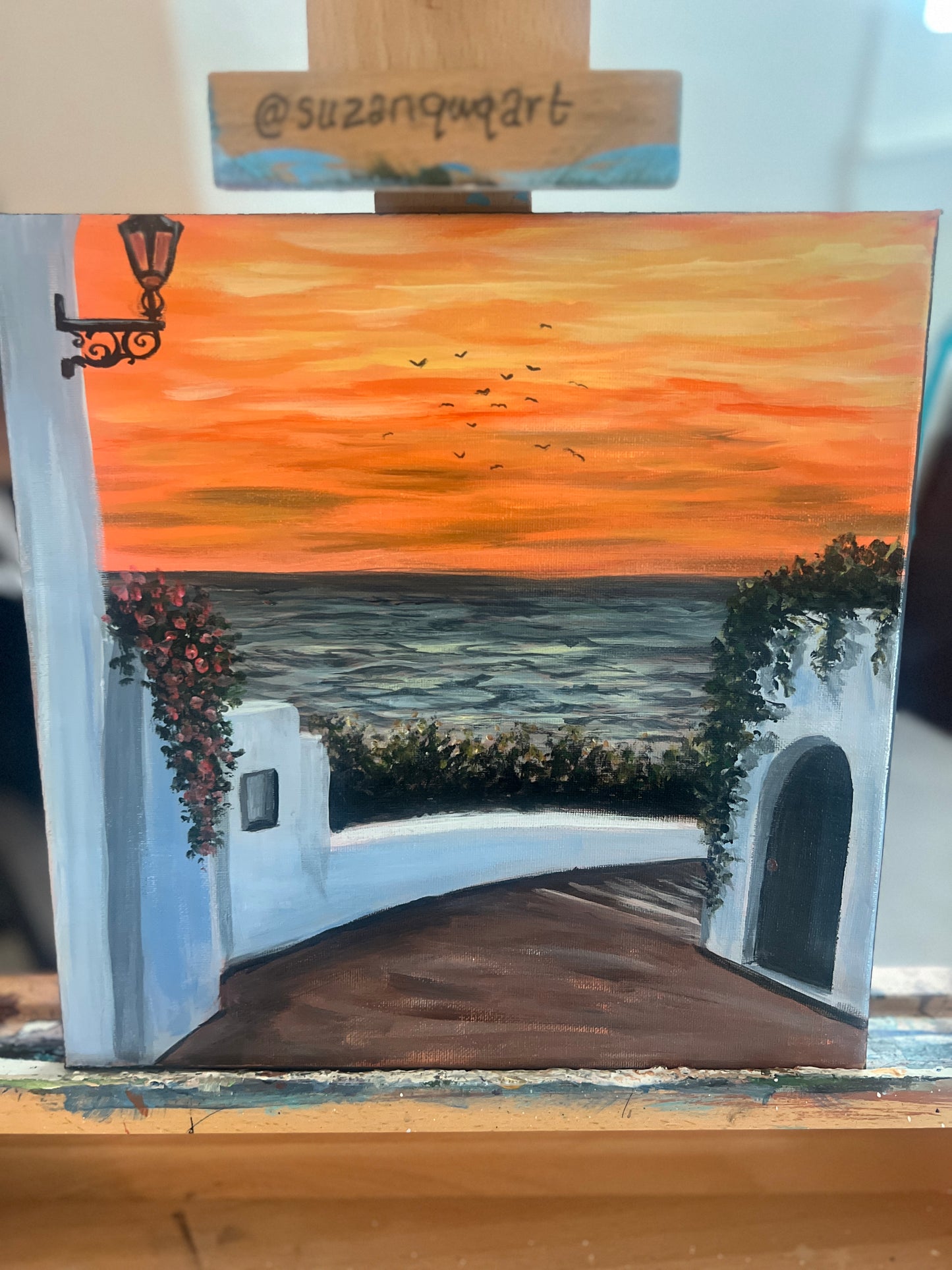 Urban Sunset - Acrylic painting on canvas