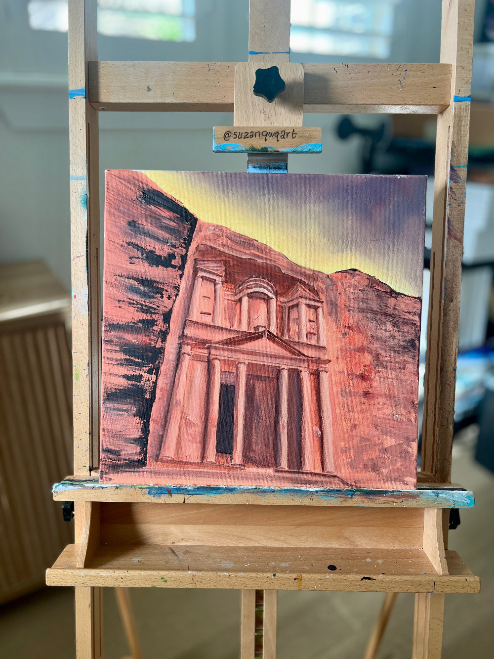 acrylic painting of Petra