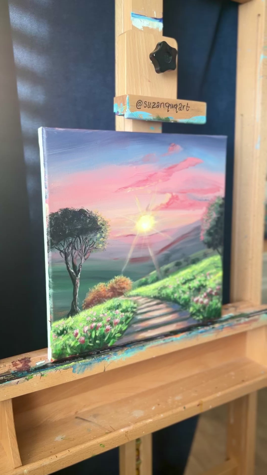 calm sunset painting