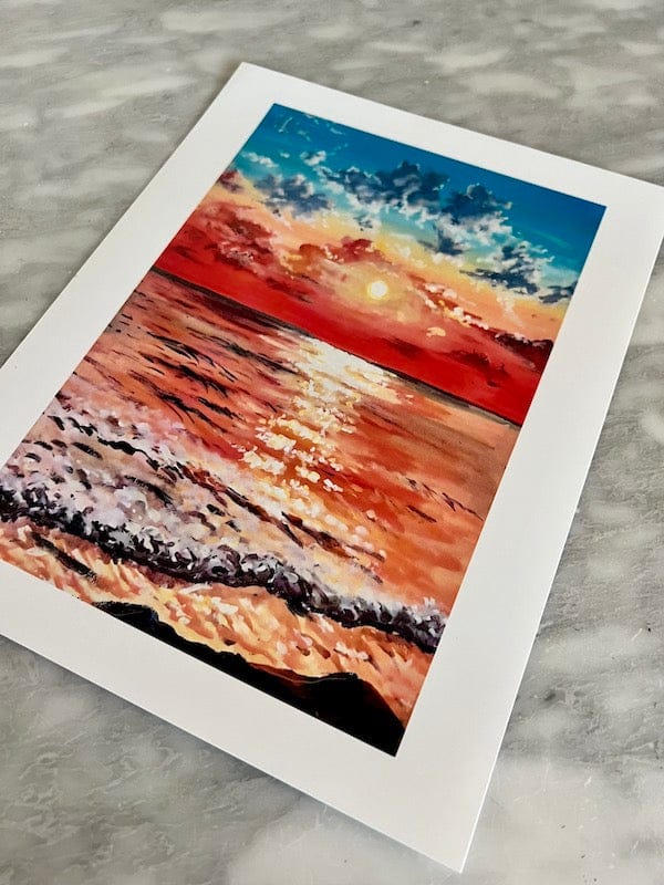 sunset reflection on sea water