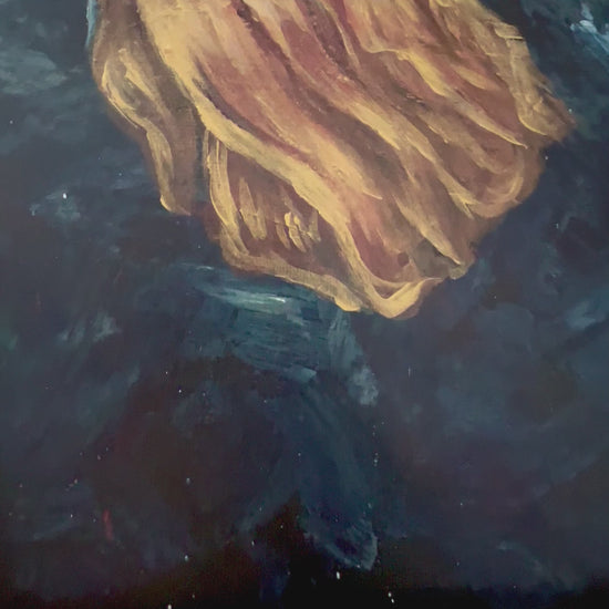 textured painting with molding paste. And metallic paint